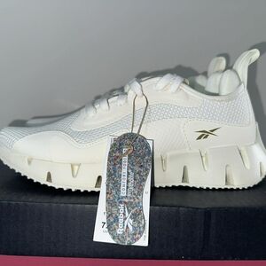 Reebok White and Cream Athletic Sneakers